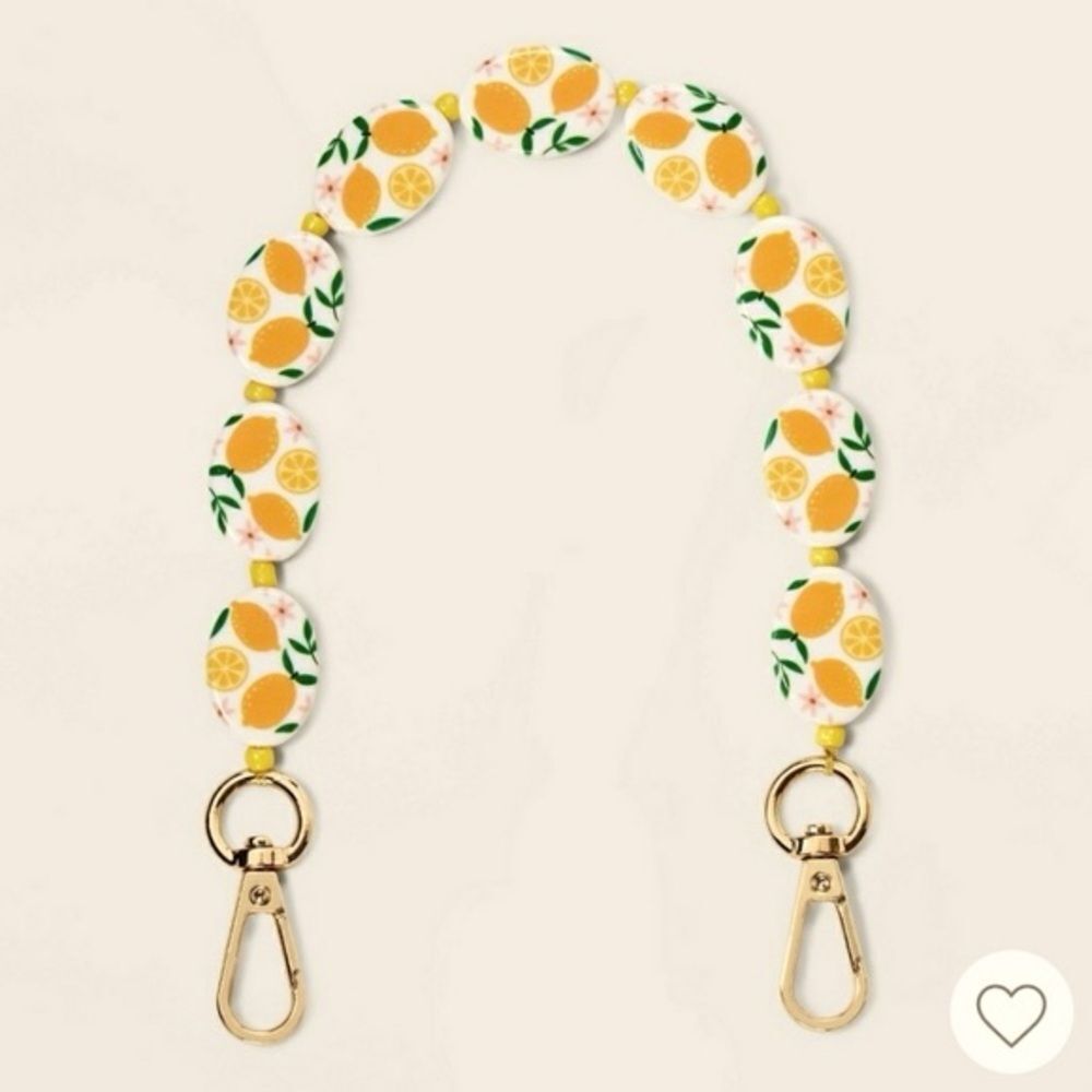 Mixed Lemon Beaded 9.8" HandBag Strap or charm